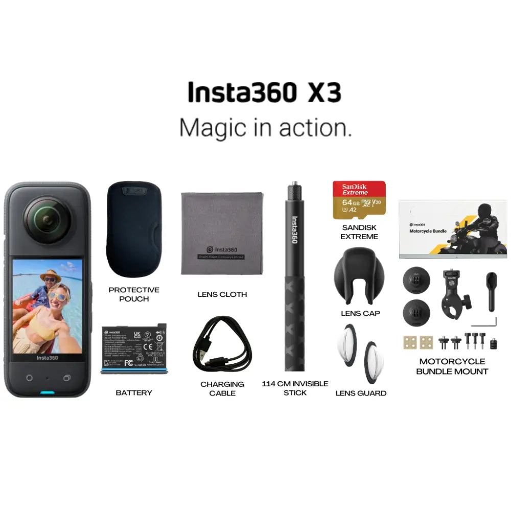 Insta360 X3 64Gb / Motorcycle Kit